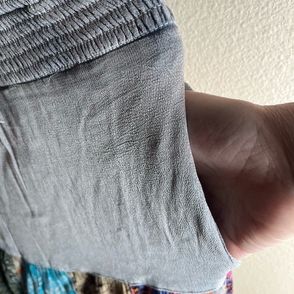 Bohemian Patchwork Wide Leg Pants - Picture 6 of 9